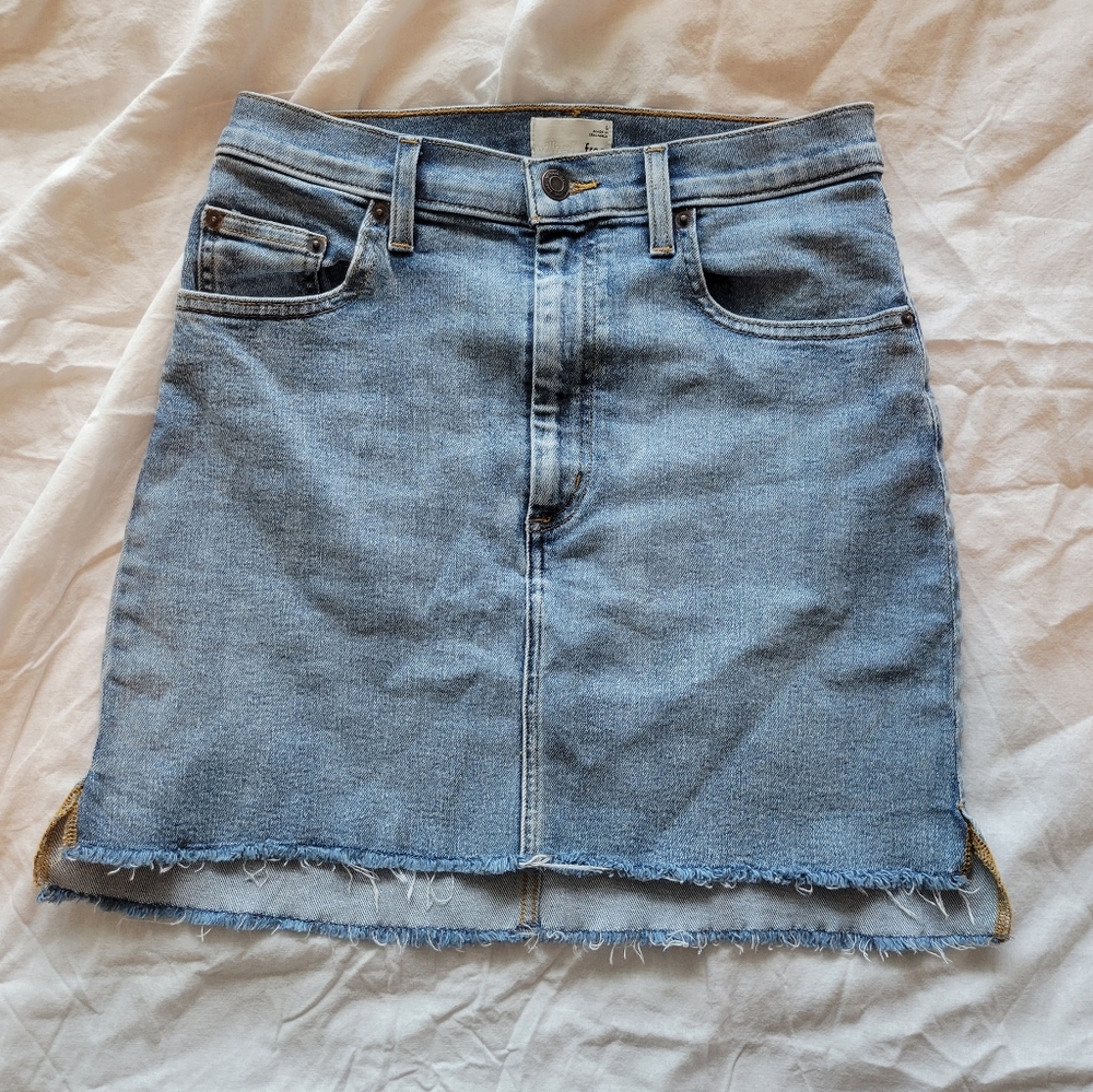 Cut Off Denim Skirt